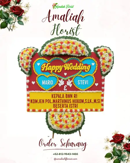 Papan Bunga Pernikahan Wedding Hall Bekasi