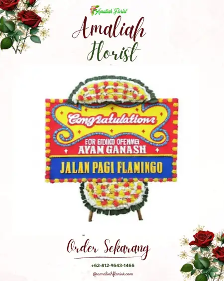 Sewa Papan Bunga Wedding Hall Bekasi